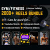 2000+ Gym Videos Bundle for Instagram Reels, TikTok Videos & YouTube Shorts | Customize with Canva | Copyright-Free